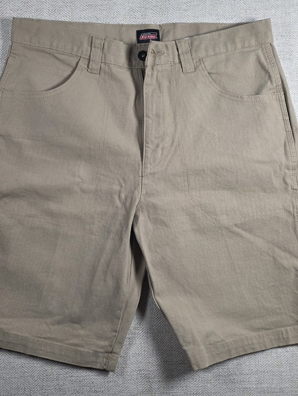 Dickies Men's 34 Carpenter Shorts NWT Duck Canvas Khaki Hammer Loop